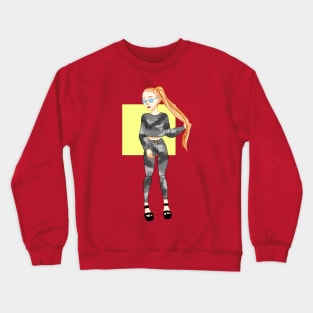 Girl with glasses Crewneck Sweatshirt